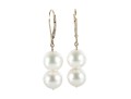 14k White Gold Cultured Pearl Earrings