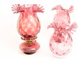 Cranberry Glass Oil Lamps