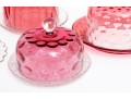 Vintage Cranberry Glass Cloches