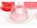 Vintage Cranberry Glass Cloches