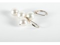 14k White Gold Cultured Pearl Earrings