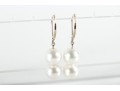 14k White Gold Cultured Pearl Earrings