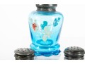 Assorted Blue Depression Glass Salt Shakers