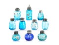 Assorted Blue Depression Glass Salt Shakers