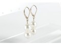 14k White Gold Cultured Pearl Earrings