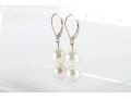 14k White Gold Cultured Pearl Earrings