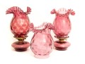 Cranberry Glass Oil Lamps