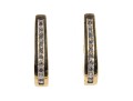 14k Yellow Gold Diamond Hoop Earrings