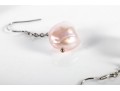 Pale Pink Cultured Pearl Bracelet With Sterling Earrings