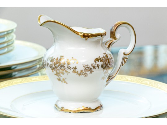 Large Vintage Raynaud Limoges Partial Dinner Service With Complementary Vintage Coffee Set