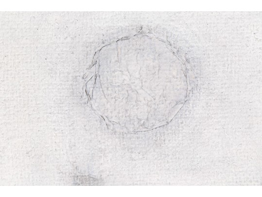 Max Gunther (Swiss, 1934-1974) Mixed Media Collage On Hopsack Cloth,Abstract Landscape Under The Sun