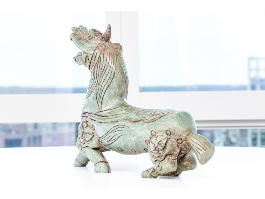 Asian Carved Stone Monster Figure