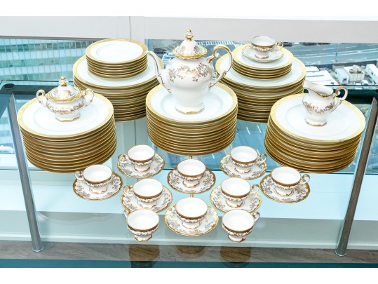 Large Vintage Raynaud Limoges Partial Dinner Service With Complementary Vintage Coffee Set