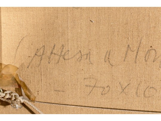 Gliano, Mid Century Signed Oil On Canvas, Somber Portrait