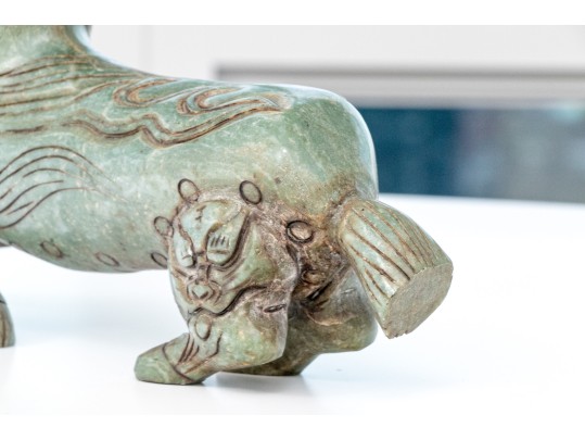 Asian Carved Stone Monster Figure