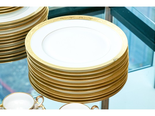 Large Vintage Raynaud Limoges Partial Dinner Service With Complementary Vintage Coffee Set