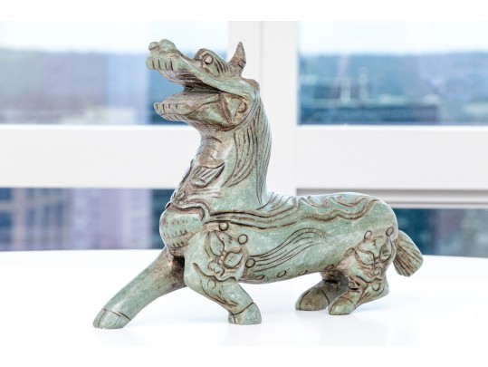 Asian Carved Stone Monster Figure