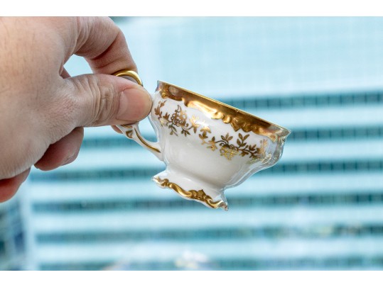 Large Vintage Raynaud Limoges Partial Dinner Service With Complementary Vintage Coffee Set