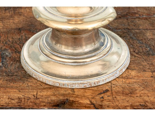 Pair Of Antique Brass Candlesticks