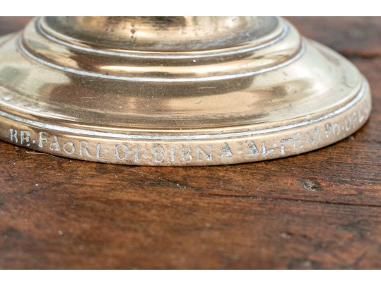 Pair Of Antique Brass Candlesticks
