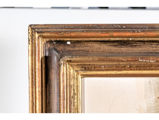 Alain Lopez (France/Spain, 20th C.) Mid Century Oil On Canvas, Town On A Hill