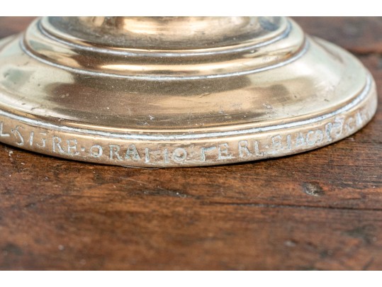 Pair Of Antique Brass Candlesticks