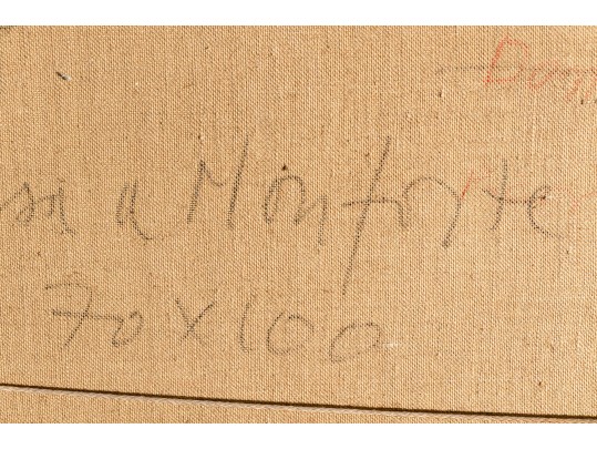 Gliano, Mid Century Signed Oil On Canvas, Somber Portrait