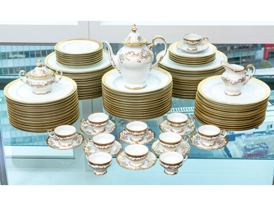 Large Vintage Raynaud Limoges Partial Dinner Service With Complementary Vintage Coffee Set