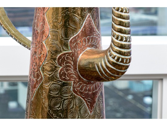 Collection Of Four Antique Middle Eastern Metal Ewers