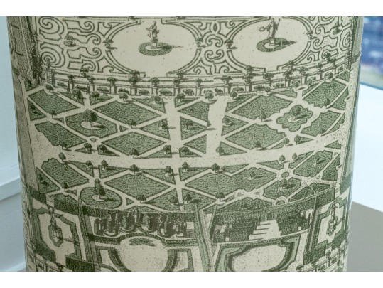 Italian Glazed Ceramic Umbrella Container