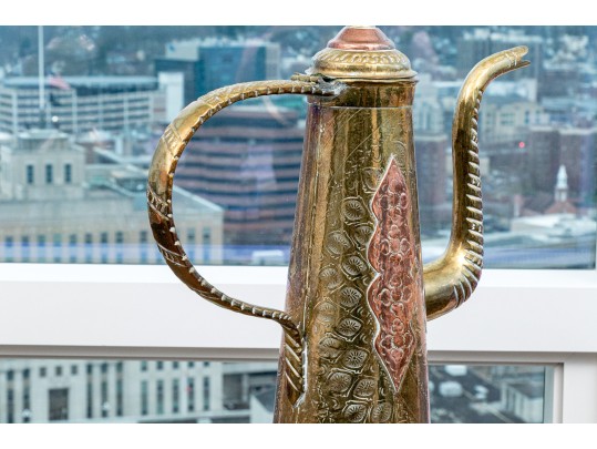 Collection Of Four Antique Middle Eastern Metal Ewers