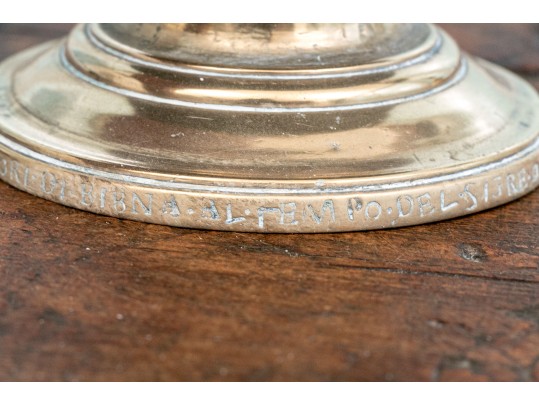 Pair Of Antique Brass Candlesticks
