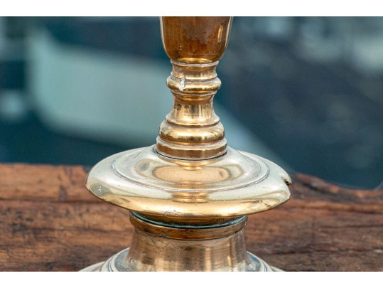 Pair Of Antique Brass Candlesticks