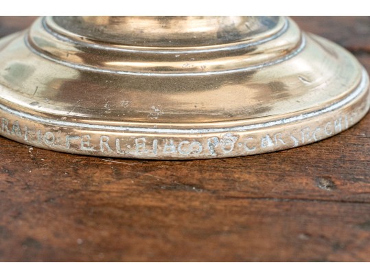 Pair Of Antique Brass Candlesticks
