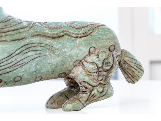 Asian Carved Stone Monster Figure