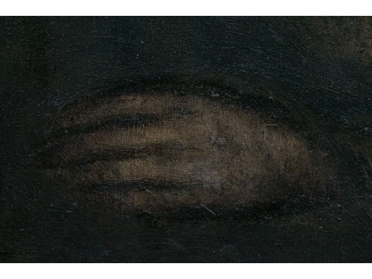 Gliano, Mid Century Signed Oil On Canvas, Somber Portrait