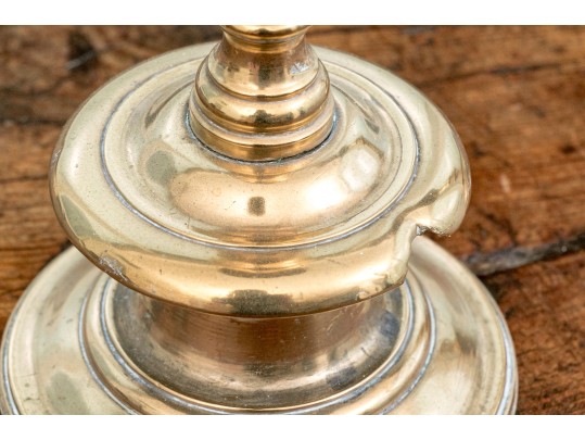 Pair Of Antique Brass Candlesticks