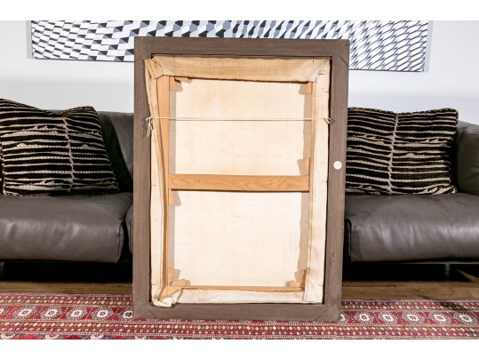 Alain Lopez (France/Spain, 20th C.) Mid Century Oil On Canvas, Town On A Hill