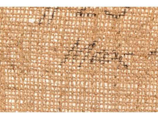 Max Gunther (Swiss, 1934-1974) Mixed Media Collage On Hopsack Cloth,Abstract Landscape Under The Sun