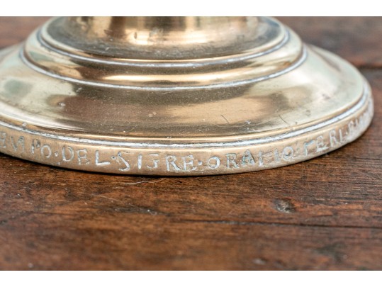 Pair Of Antique Brass Candlesticks
