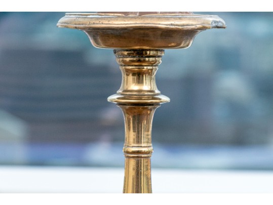 Pair Of Antique Brass Candlesticks