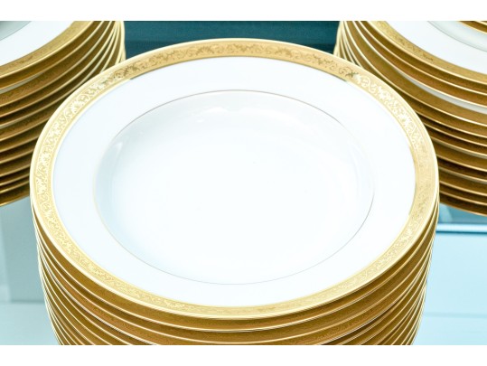 Large Vintage Raynaud Limoges Partial Dinner Service With Complementary Vintage Coffee Set