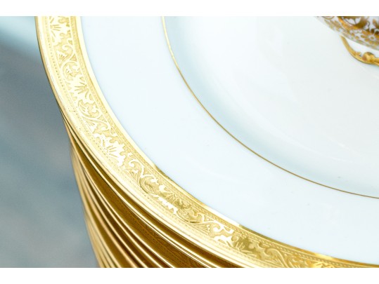 Large Vintage Raynaud Limoges Partial Dinner Service With Complementary Vintage Coffee Set