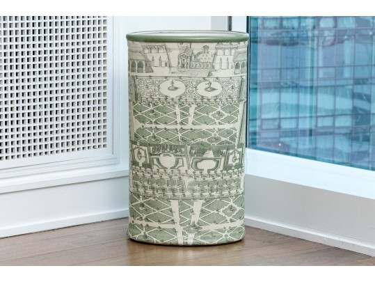 Italian Glazed Ceramic Umbrella Container