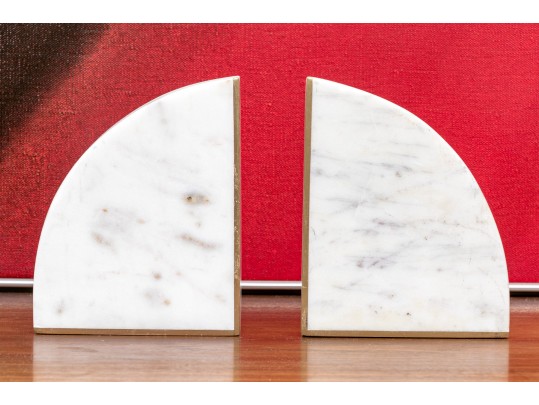 Pair Of Vintage Marble Bookends