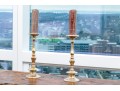 Pair Of Antique Brass Candlesticks