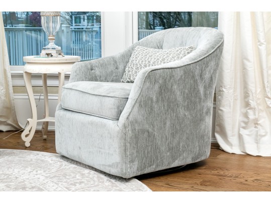 Pair Of Handsome Tub Back Swivel Chairs