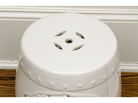 White Asian Garden Stool