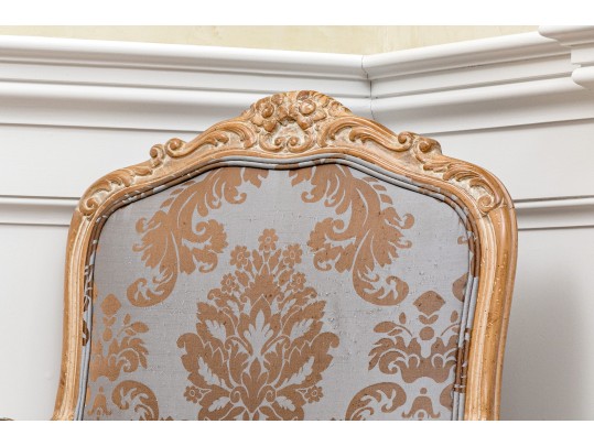 Elegant Louis XV Style Upholstered Fauteuil