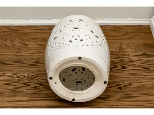 White Asian Garden Stool